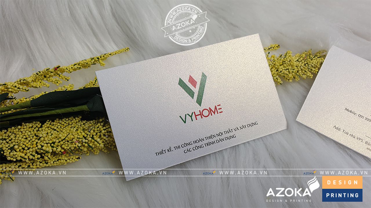 Mẫu card visit mỹ thuật công ty thiết kế nội thất Vyhome