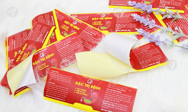 Nhãn sản phẩm chữ nhật bằng decal giấy của Lương y Nguyễn Khoa