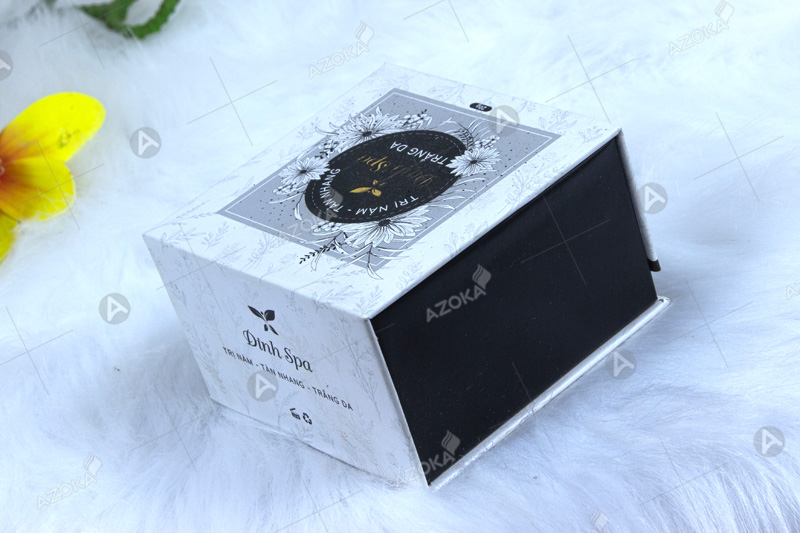 Mẫu hộp carton cứng đựng mỹ phẩm Dinh Spa