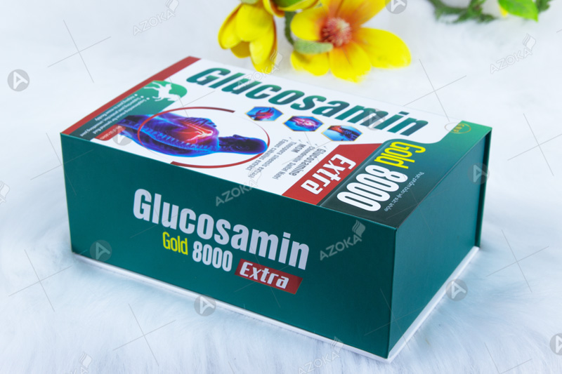 Hộp giấy nắp nam châm đựng thuốc Glucosamin Gold 8000 Extra