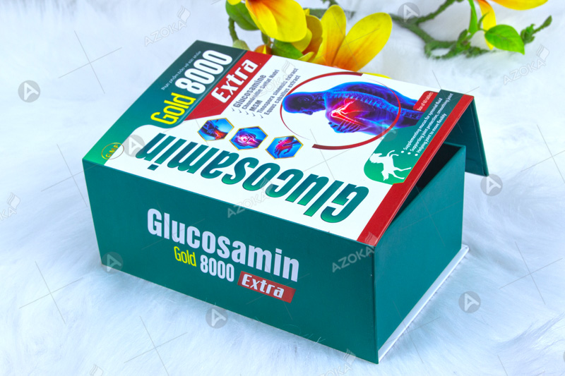 In vỏ hộp đựng thuốc Glucosamin Gold 8000 Extra