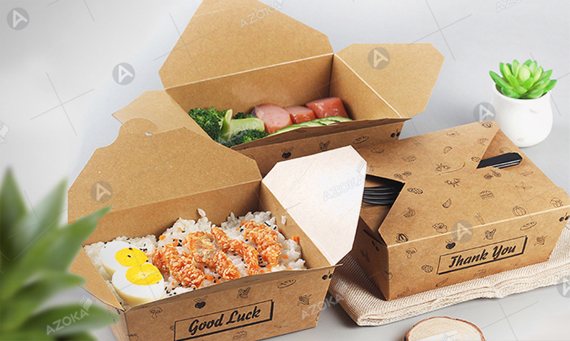 Mẫu hộp giấy đựng thức ăn do Azoka thiết kế