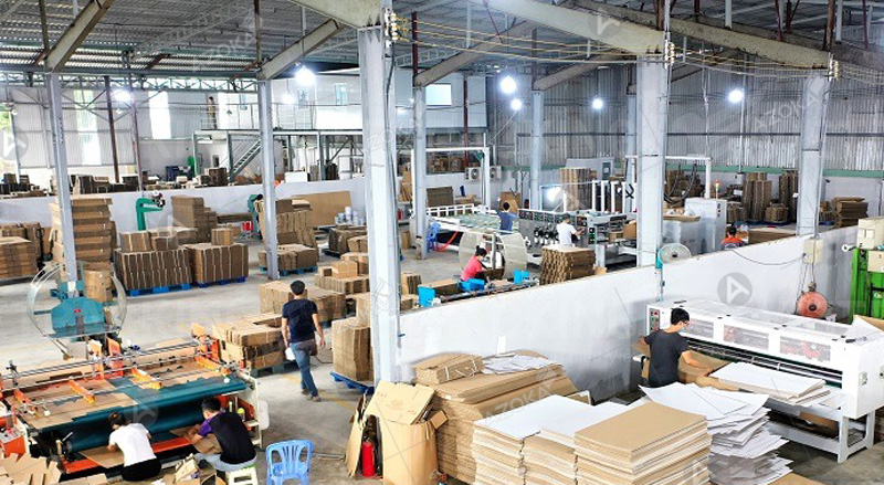 Hình ảnh nhà máy sản xuất hộp carton của Azoka