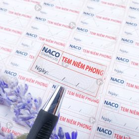 Mẫu tem niêm phong bảo hành hàng hóa của NACO