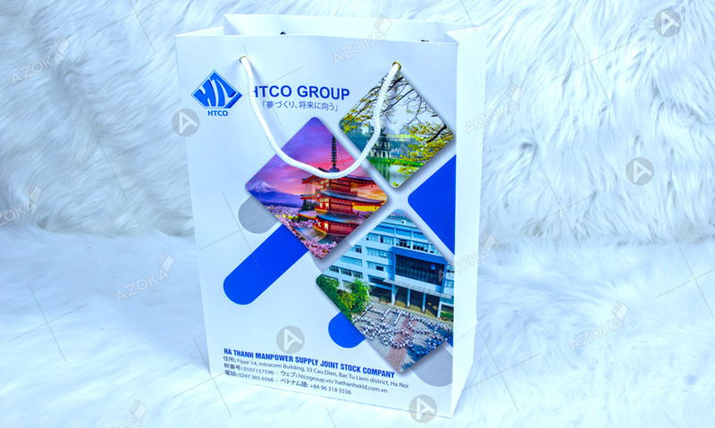 Mẫu túi giấy đựng quà tặng HTCO GROUP do Azoka thiết kế và in ấn