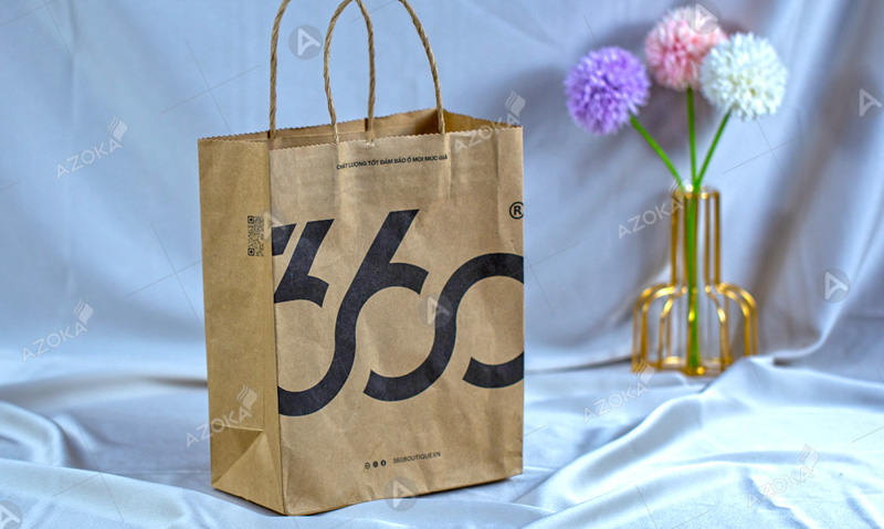 Size túi bằng giấy kraft đựng sản phẩm thời trang 360