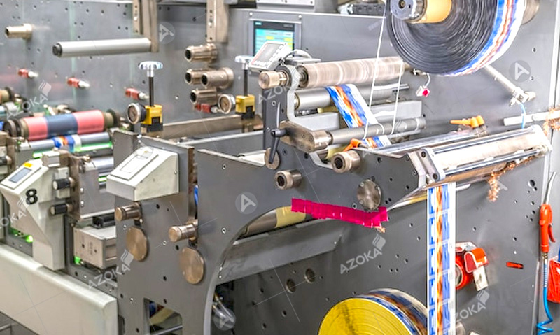 Hệ thống máy in flexo hiện đại tại xưởng Azoka đảm bảo đáp ứng nhu cầu khách hàng