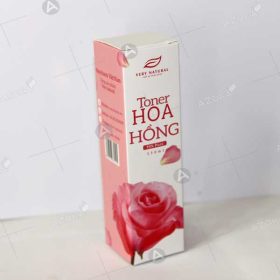 Mẫu hộp giấy đựng mỹ phẩm Toner Hoa Hồng