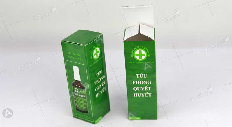 Mẫu hộp giấy đựng thuốc của Tửu Phong Quyết Huyết