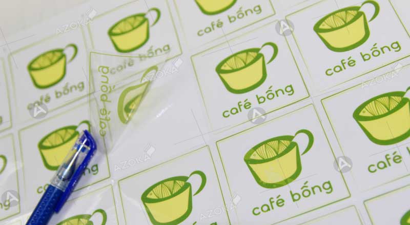 Mẫu sticker trang trí dán cốc, ly của Café Bống