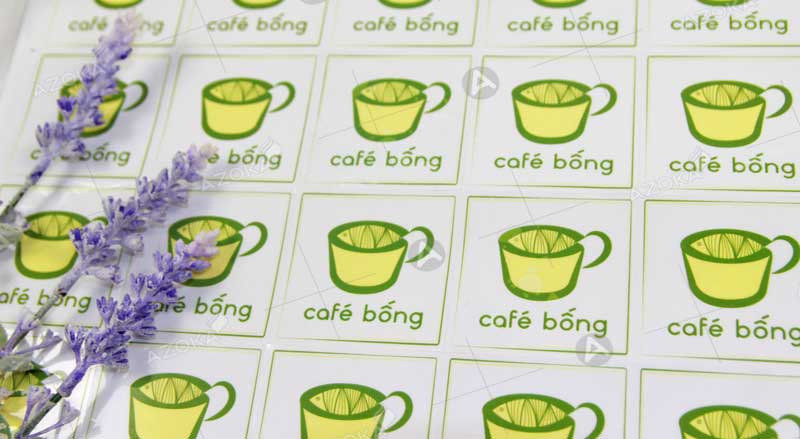 Mẫu sticker trang trí dán cốc, ly của Café Bống