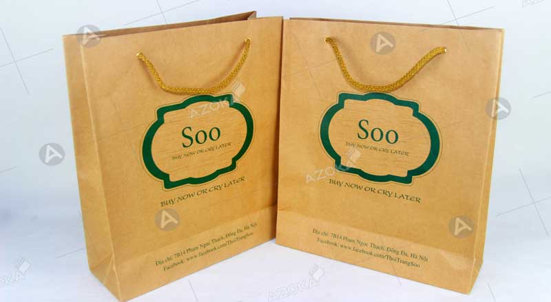 Mẫu túi giấy đựng thời trang Soo do Azoka thiết kế