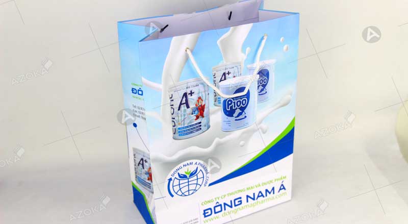 Mẫu túi giấy đựng dược phẩm sữa uống của Đông Nam Á