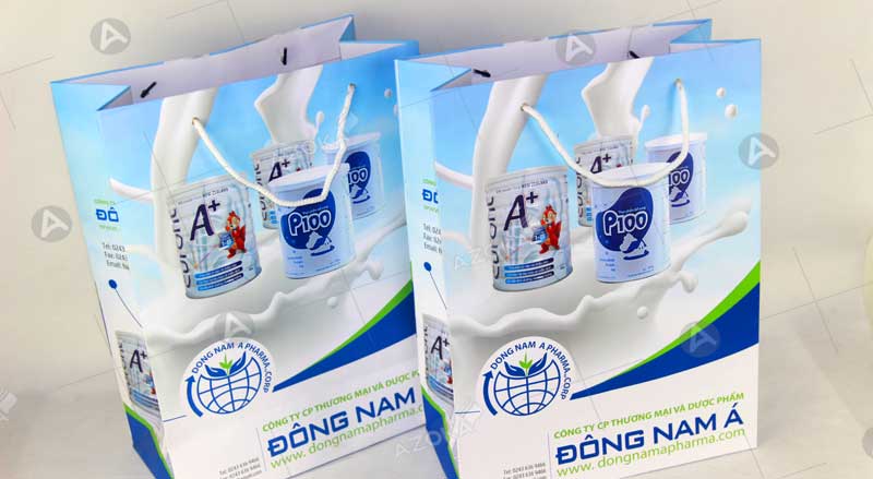 Mẫu túi giấy đựng dược phẩm sữa uống của Đông Nam Á