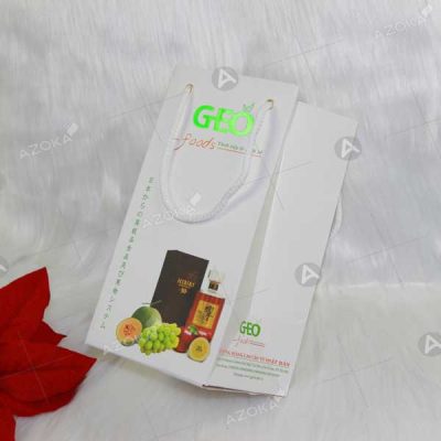 Mẫu túi giấy đựng rượu nho của Geo Foods