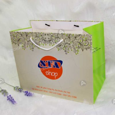 Mẫu túi giấy đựng sản phẩm của NTA Shop