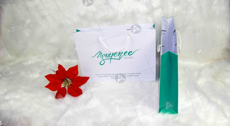 Mẫu túi giấy đựng quần áo thời trang Nguyenee Boutique