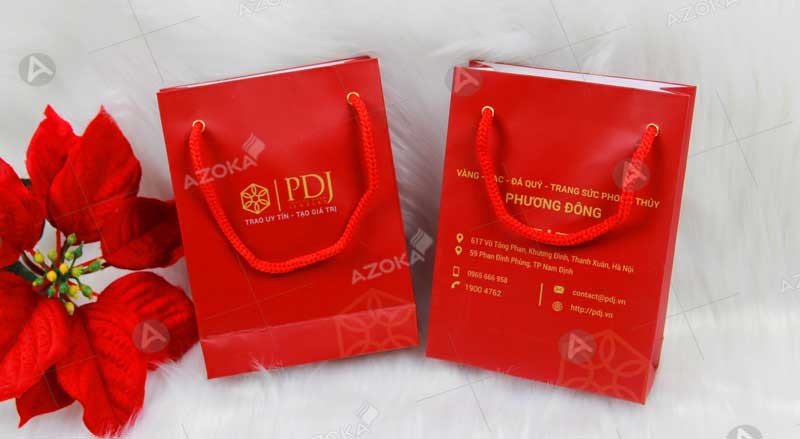 Túi giấy đựng trang sức sang trọng cho thương hiệu PDJ