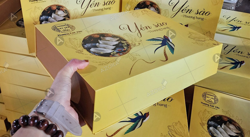 Mẫu hộp giấy đựng yến sào sang trọng