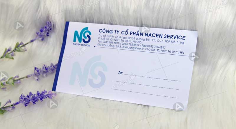 Mẫu phong bì thư của công ty NACEN