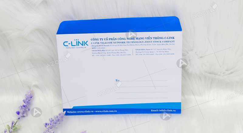 Mẫu phong bì của công ty cổ phần mạng C-Link
