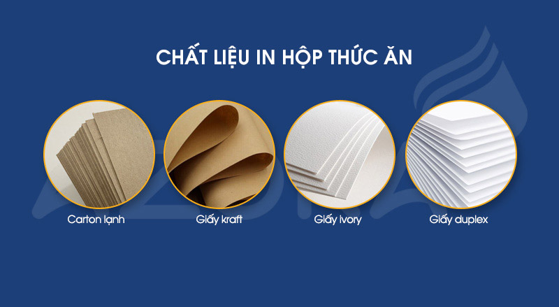 Hộp đựng thức ăn, thực phẩm được in bằng giấy gì?