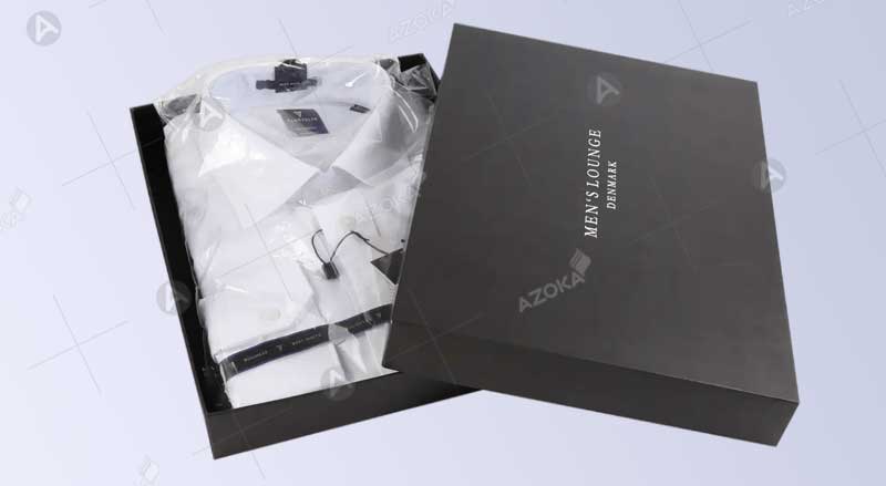 Mẫu hộp giấy đựng áo quần kiểu dáng nắp rời do Azoka thiết kế