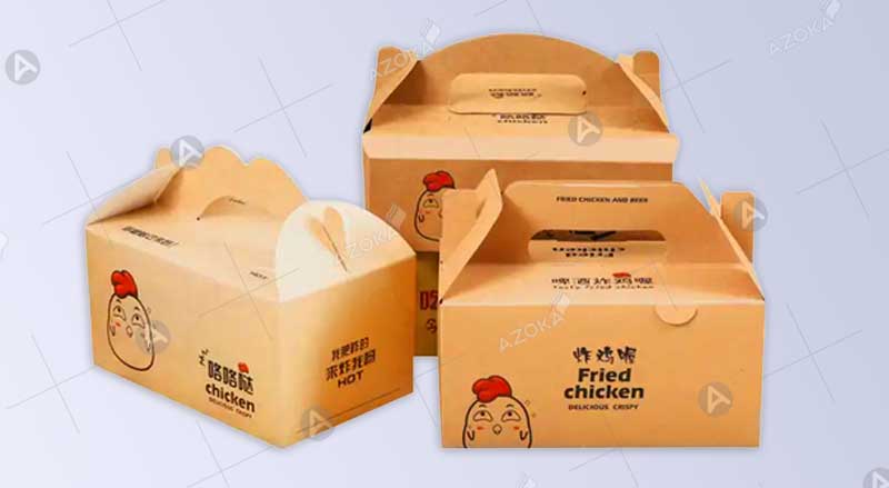 Mẫu hộp được làm bằng giấy Kraft dùng để đựng thức ăn nhanh