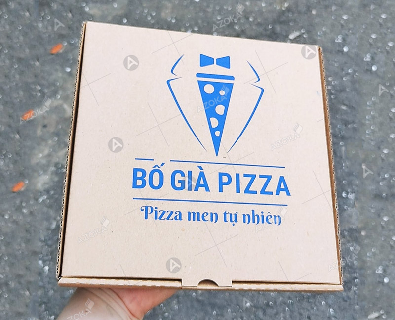 Mẫu vỏ hộp cửa hàng Bố Già pizza