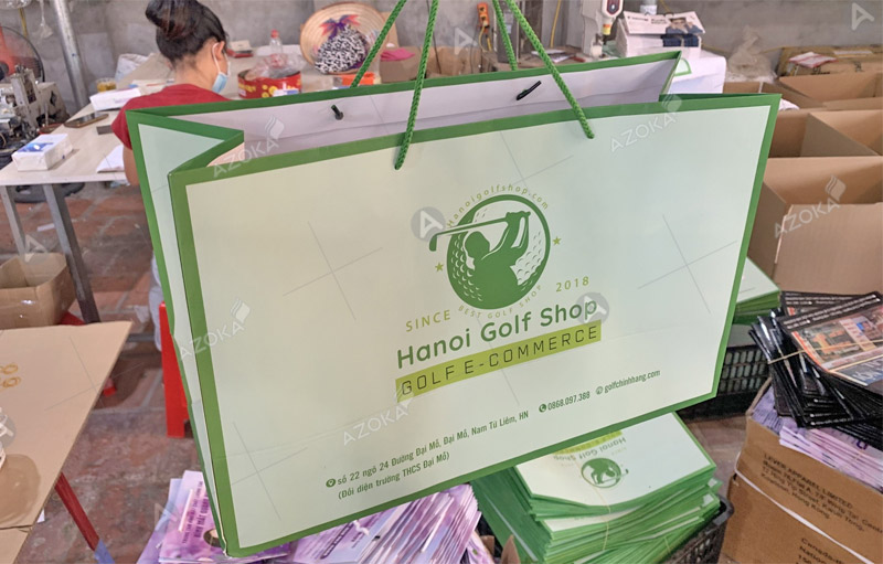 In túi đựng quà tặng bằng giấy Hanoi Golf Shop