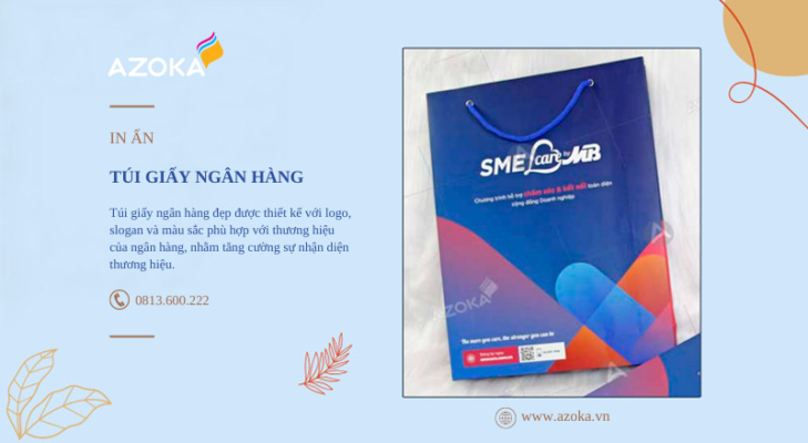 Đặt in bao bì túi xách ngân hàng bằng giấy theo yêu cầu với giá cực rẻ với mọi số lượng tại Hà Nội, dù là số lượng ít
