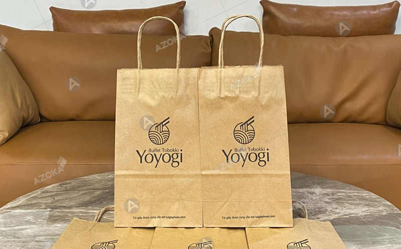 Mẫu túi bằng giấy kraft đựng thức ăn Yoyogi