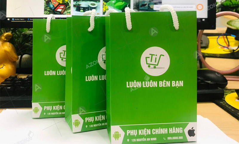 Túi xách giấy size kiểu đứng đựng phụ kiện điện thoại