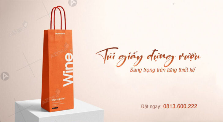 In túi giấy đựng rượu giá rẻ theo yêu cầu tại Hà Nội