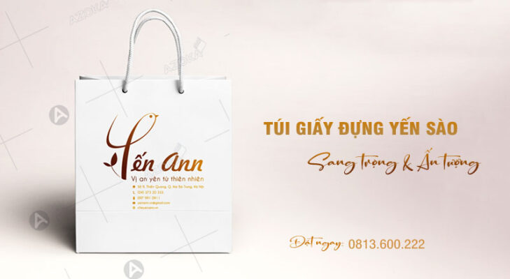 In túi giấy đựng yến sào giá rẻ tại Hà Nội