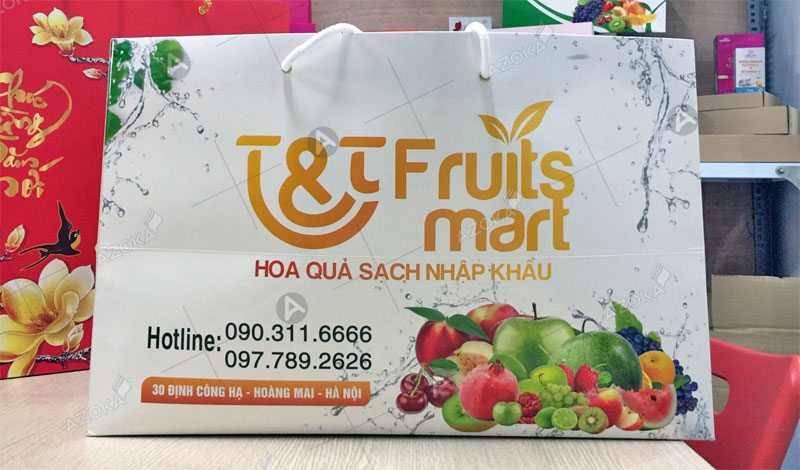 Mẫu túi giấy đựng hoa quả sạch nhập khẩu