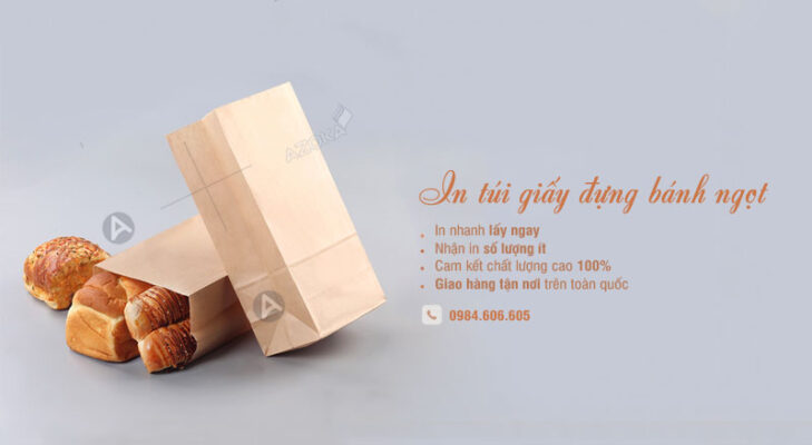 Dịch vụ in túi giấy đựng bánh ngọt giá rẻ tại Hà Nội