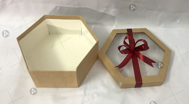 Mẫu hộp giấy kraft hình lục giác