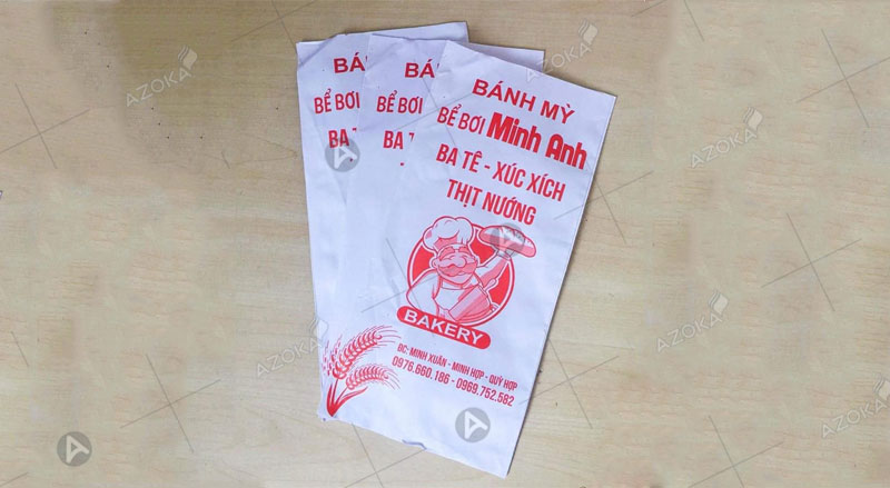 Mẫu túi giấy đựng bánh mì Minh Anh