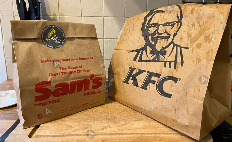 Mẫu túi giấy kraft đựng gà rán KFC