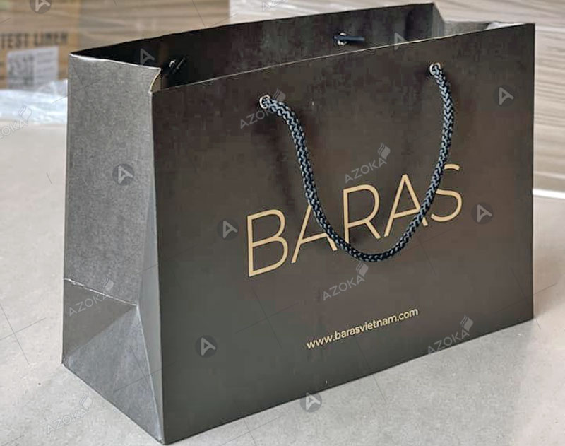 Mẫu túi giấy đựng giày thương hiệu Baras