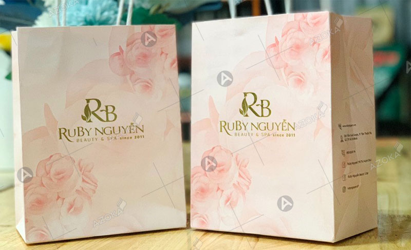 Mẫu túi giấy mini đựng mỹ phẩm Ruby Nguyễn
