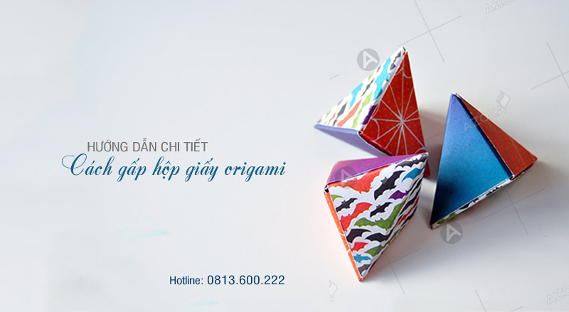 Cách gấp hộp giấy origami