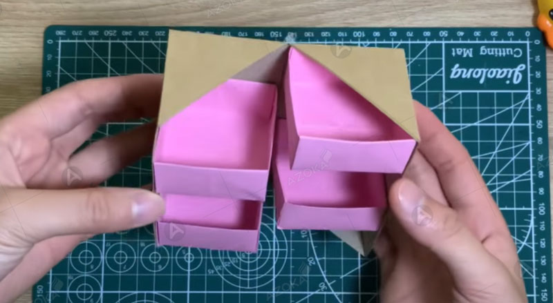 Hoàn thành hộp giấy nhiều ngăn đơn giản