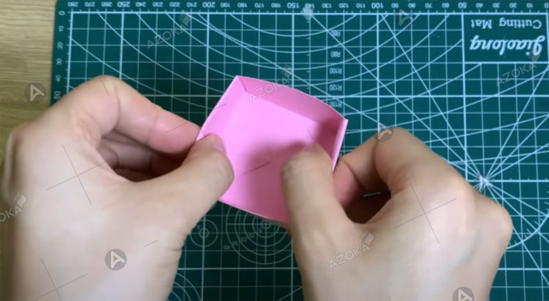 Cách gấp hộp giấy nhiều ngăn đơn giản bước 7