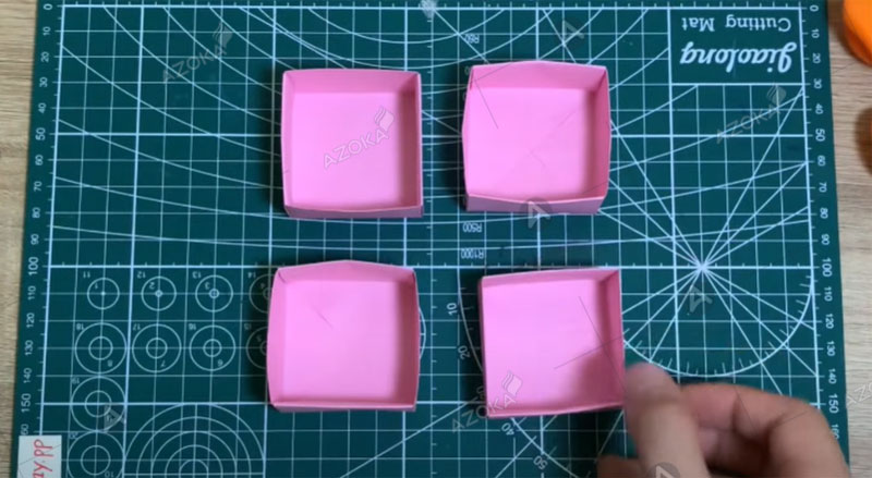 Cách gấp hộp giấy nhiều ngăn đơn giản bước 8