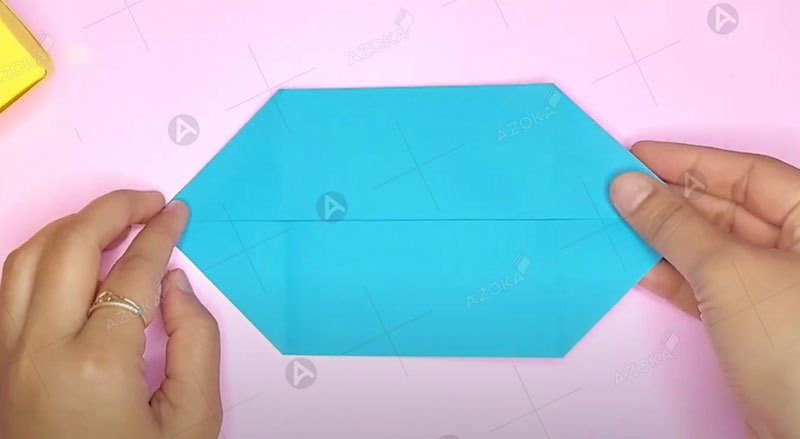Cách gấp làm hộp đựng tiền bằng giấy hình chữ nhật bước 6
