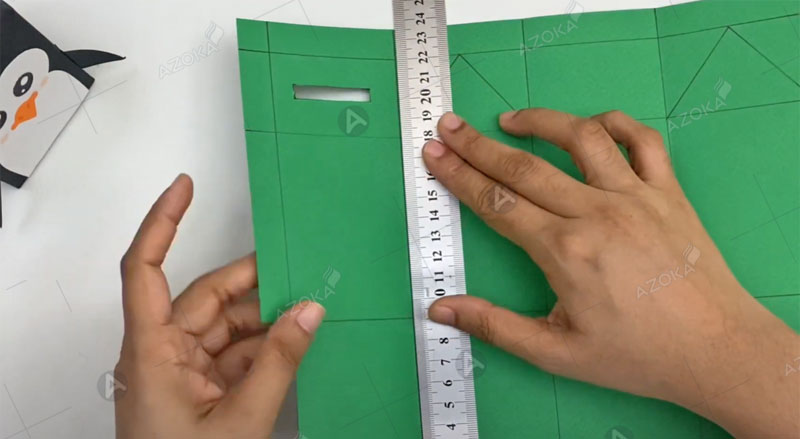 Cách làm hộp giấy đựng tiền bằng giấy kiểu hộp sữa bước 3