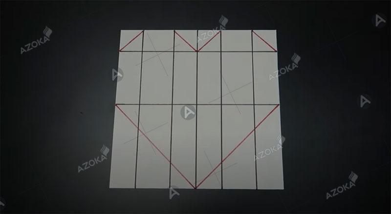 Cách làm hộp giấy hình trái tim đơn giản kiểu số 2 bước 2