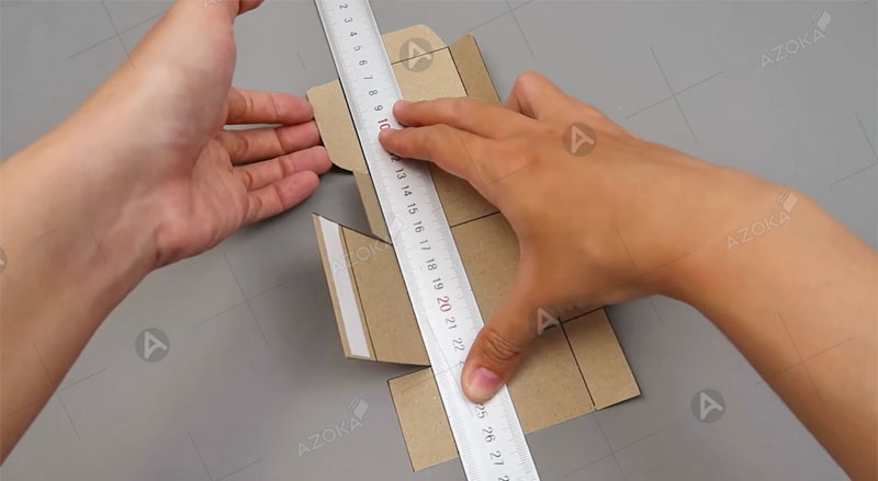 Cách làm hộp giấy hình vuông có nắp bước 4